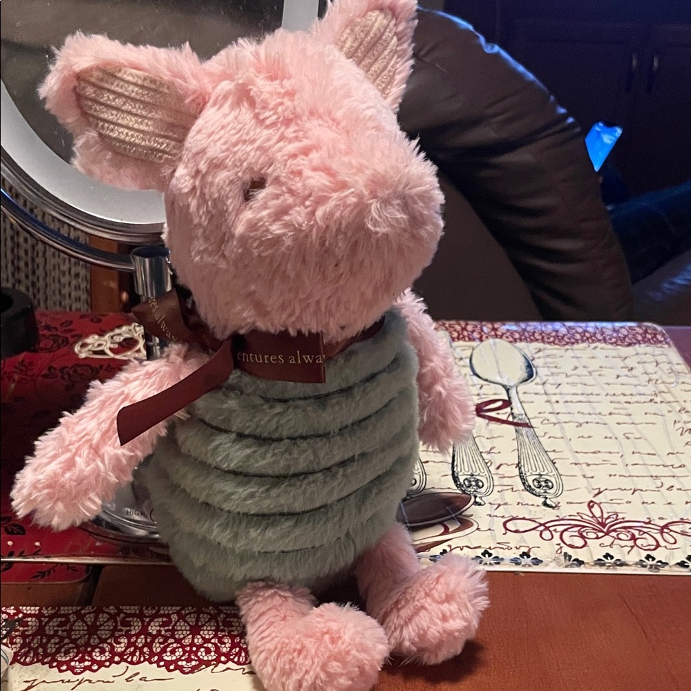 Disney Pink and Green Piglet Stuffed Animal